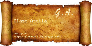 Glasz Attila névjegykártya